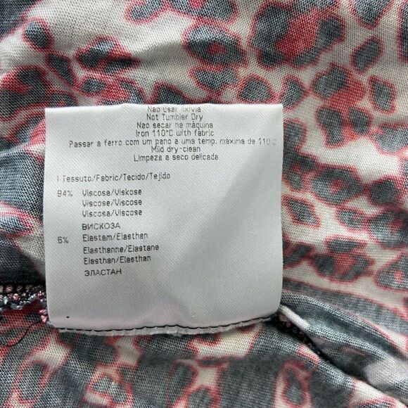 VERSACE JEANS T Shirt Women’s 4 Animal print Short Sleeve Mesh Whimsical Y2K - Picture 7 of 8